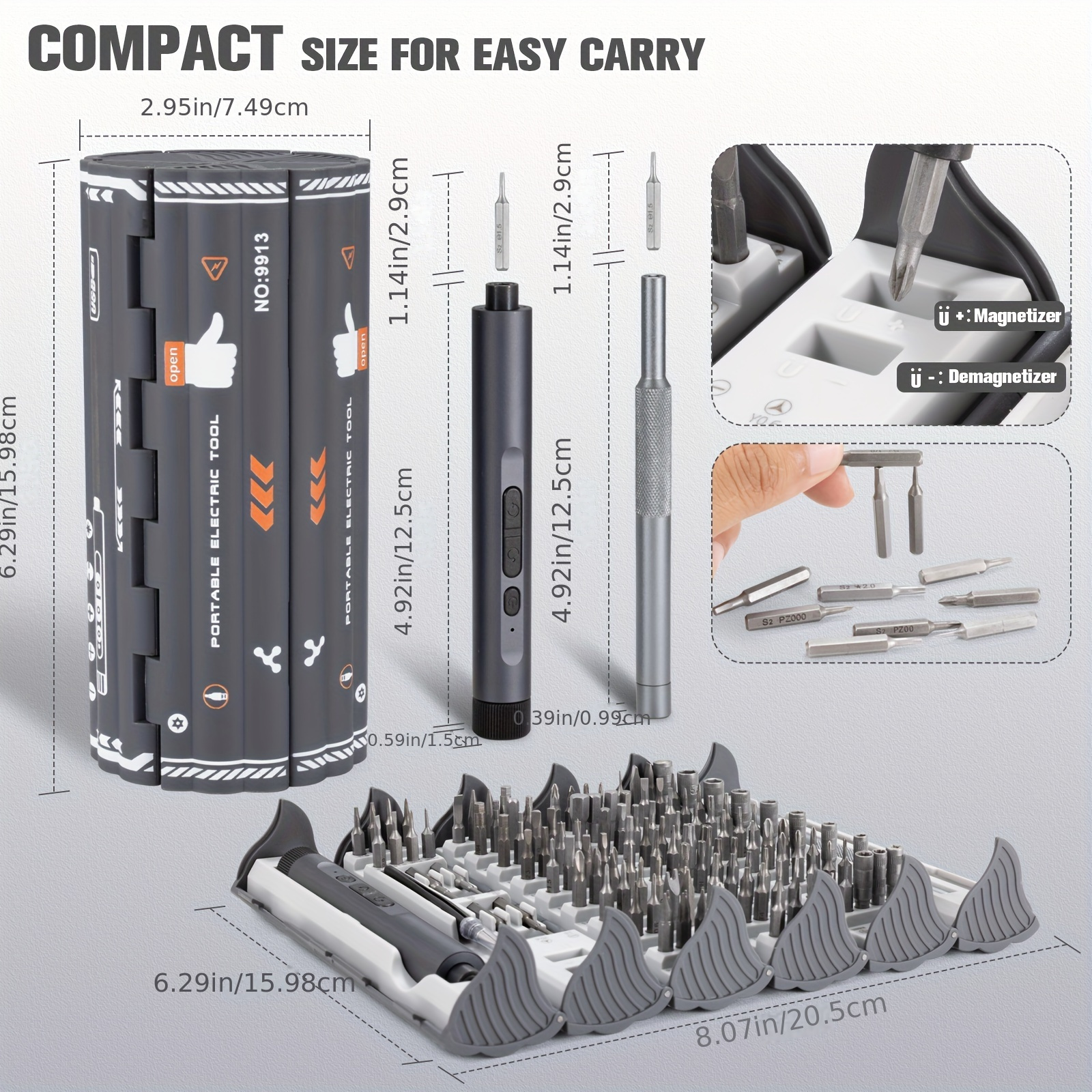 Portable Magnetic Phillips Bits Set, Durable Alloy for PC, iPhone DIY Repairs