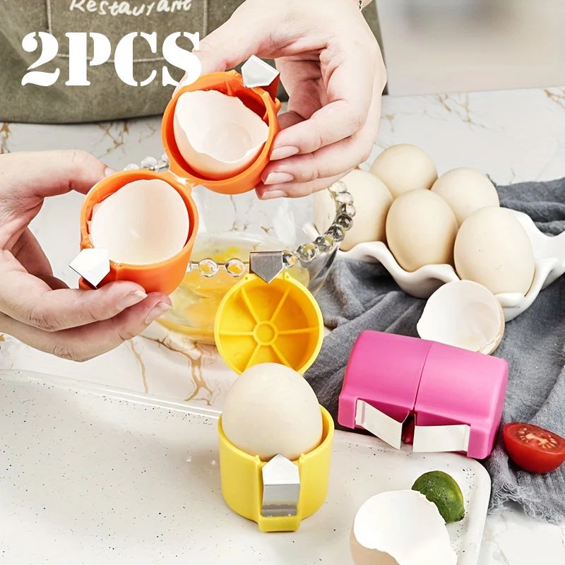 Precision Egg Cracker Tool with Built-In Separator – Handheld Egg Shell Opener for Mess-Free Cooking