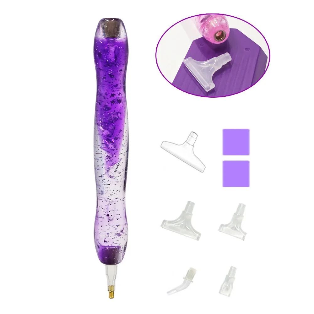Multifunction Diamond Painting Pen Tips Set with Stopper – DIY 5D Drill Pick-Up Replacement Heads for Embroidery Crafts