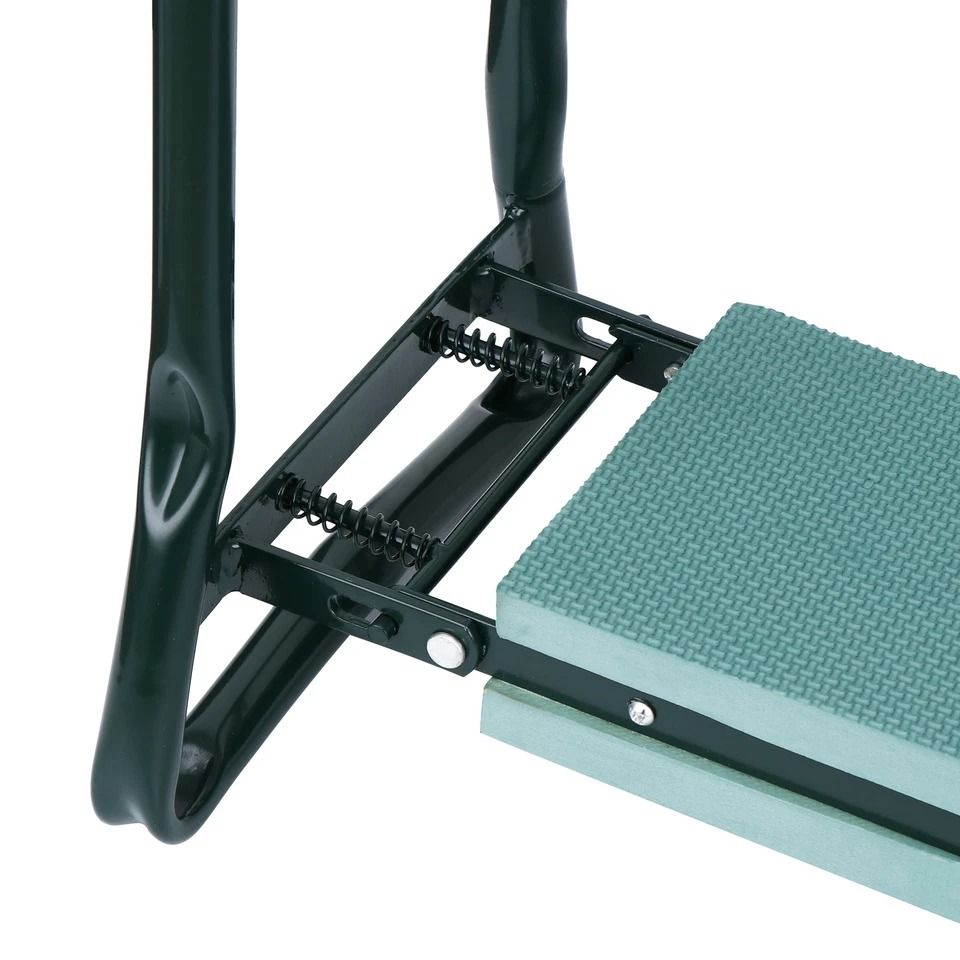 Foldable Garden Kneeler and Seat with EVA Cushion & Tool Pouch Heavy Duty Gardening Stool Bench