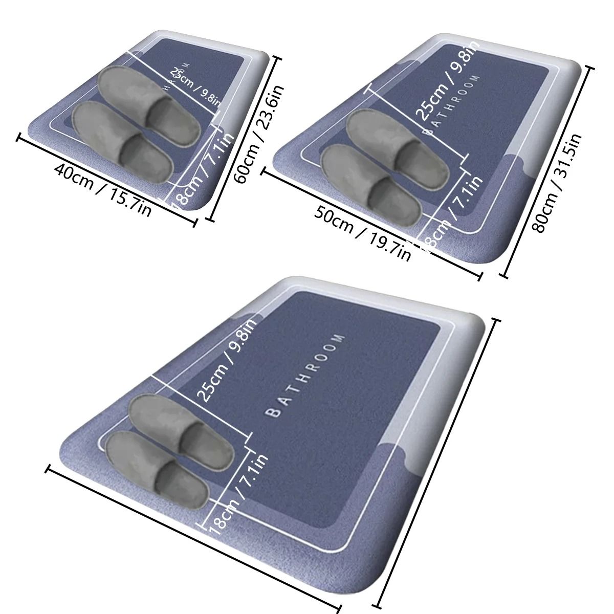 Thickened Absorbent Quick-Dry Door Mat for Bathroom, Entryway, and Kitchen