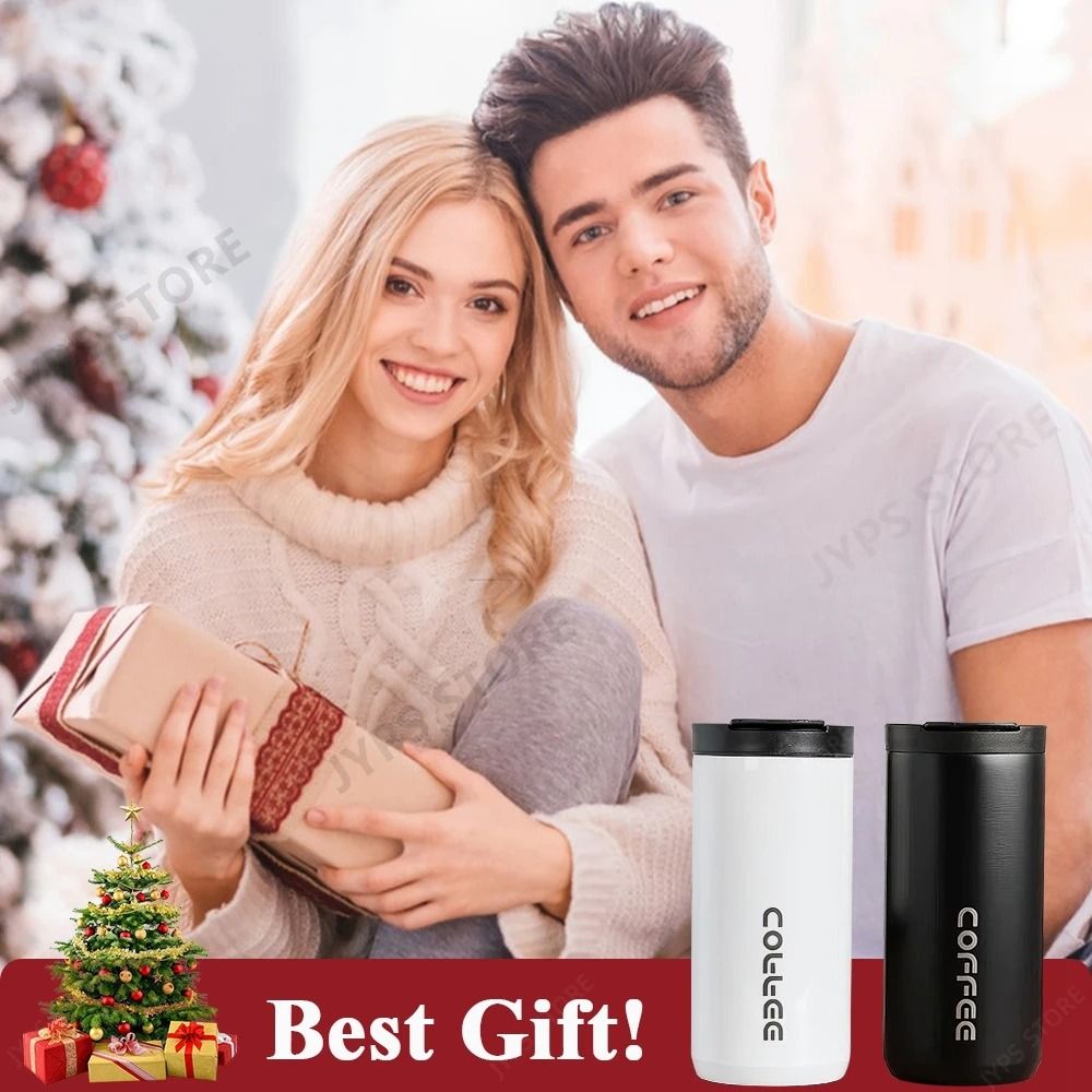 Stainless Steel Thermal Coffee Mug 400ml Leak Proof Travel Cup