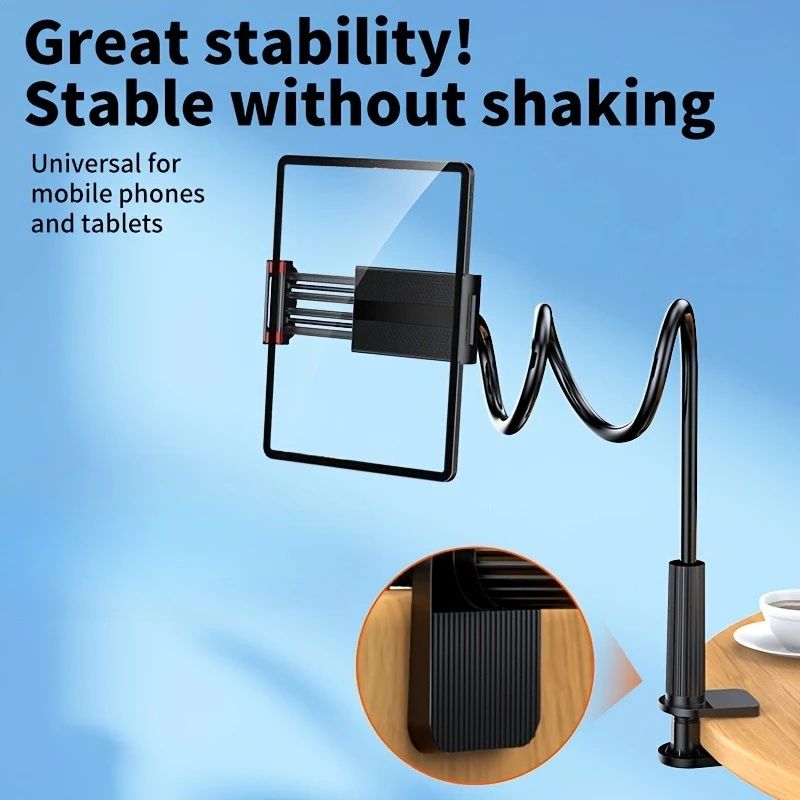 Universal 360° Rotating Tablet & Phone Holder - Adjustable Flexible Desktop & Bed Stand