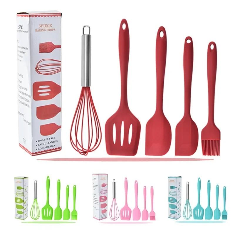 5-Piece Kitchen Silicone Baking Tool Set – All-Purpose Cooking & Pastry Kit