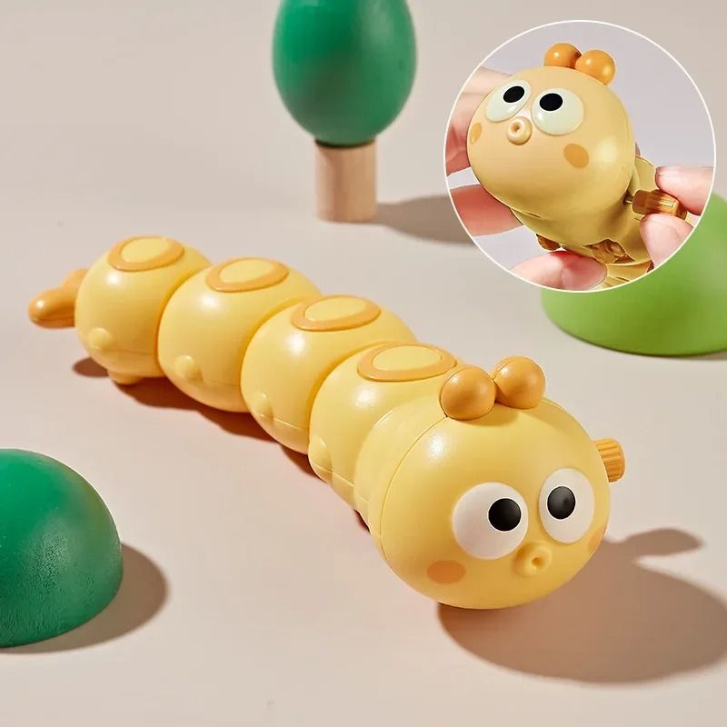 Cartoon Clockwork Caterpillar Crawling Toy | Interactive Wind-Up Fun for Kids