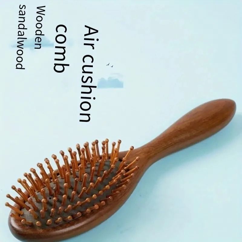 Luxurious Sandalwood Air Cushion Comb | Artisan Scalp Massaging Hairbrush