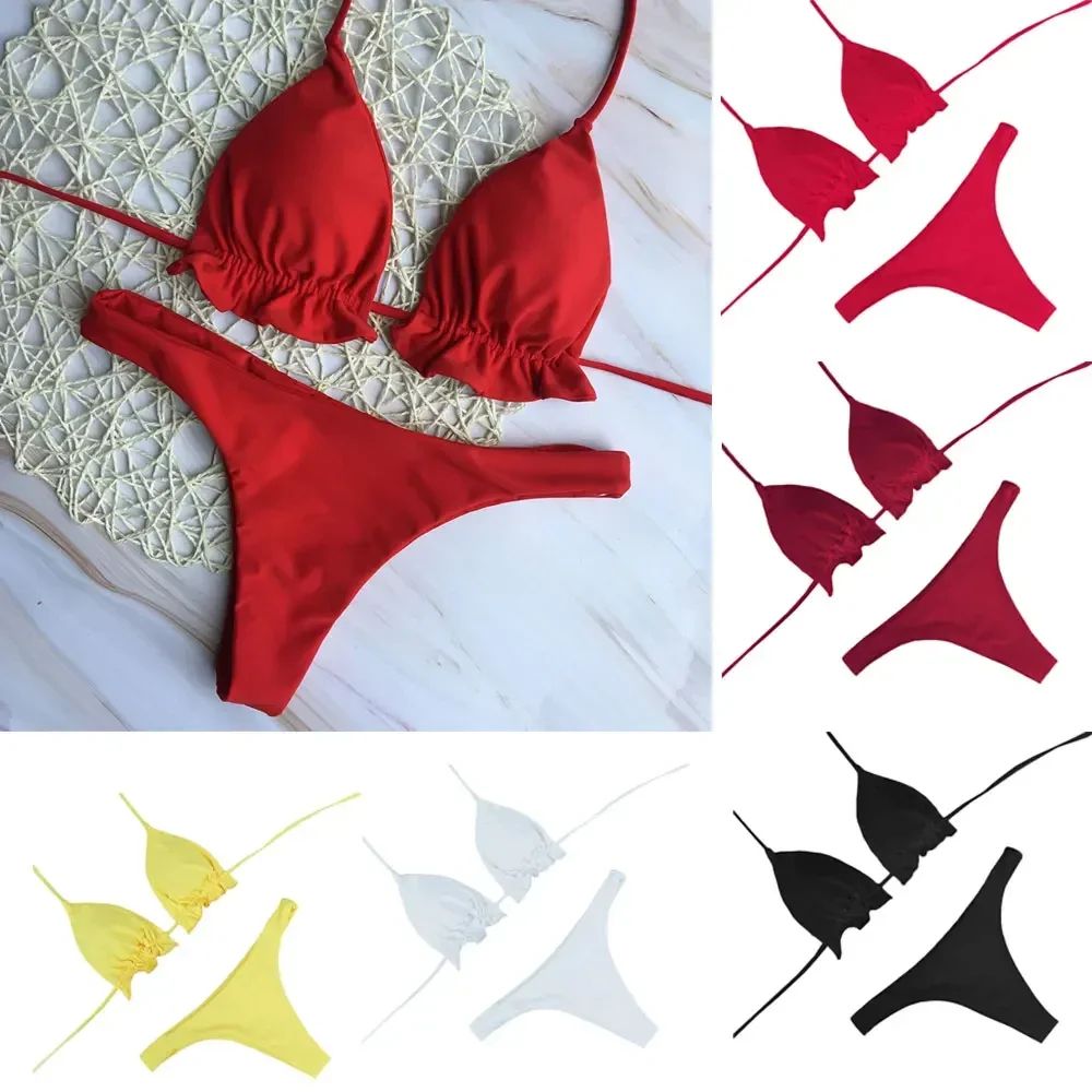 Sexy Brazilian Push-Up Bikini Set Women 2-Piece Bandage Swimwear