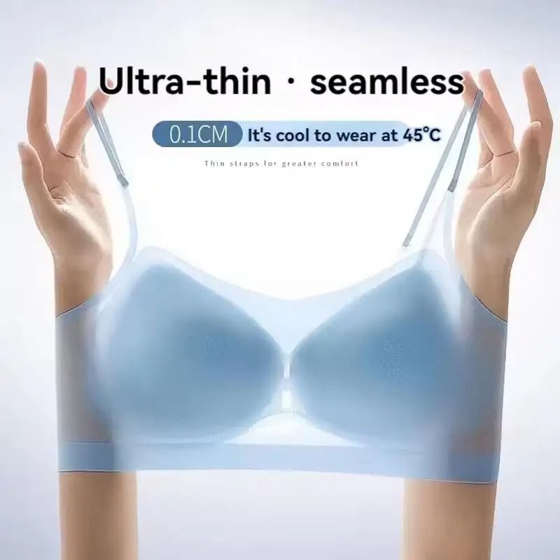 Ultra Thin Breathable Ice Silk Wireless Bra Seamless Cooling Bralette