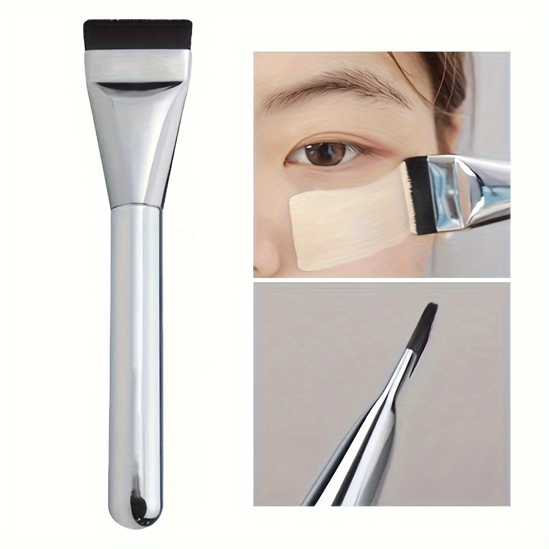 Multi-Use Hypoallergenic Oval Foundation Brush for Face Contouring  Ultra-Fine Nylon Bristles
