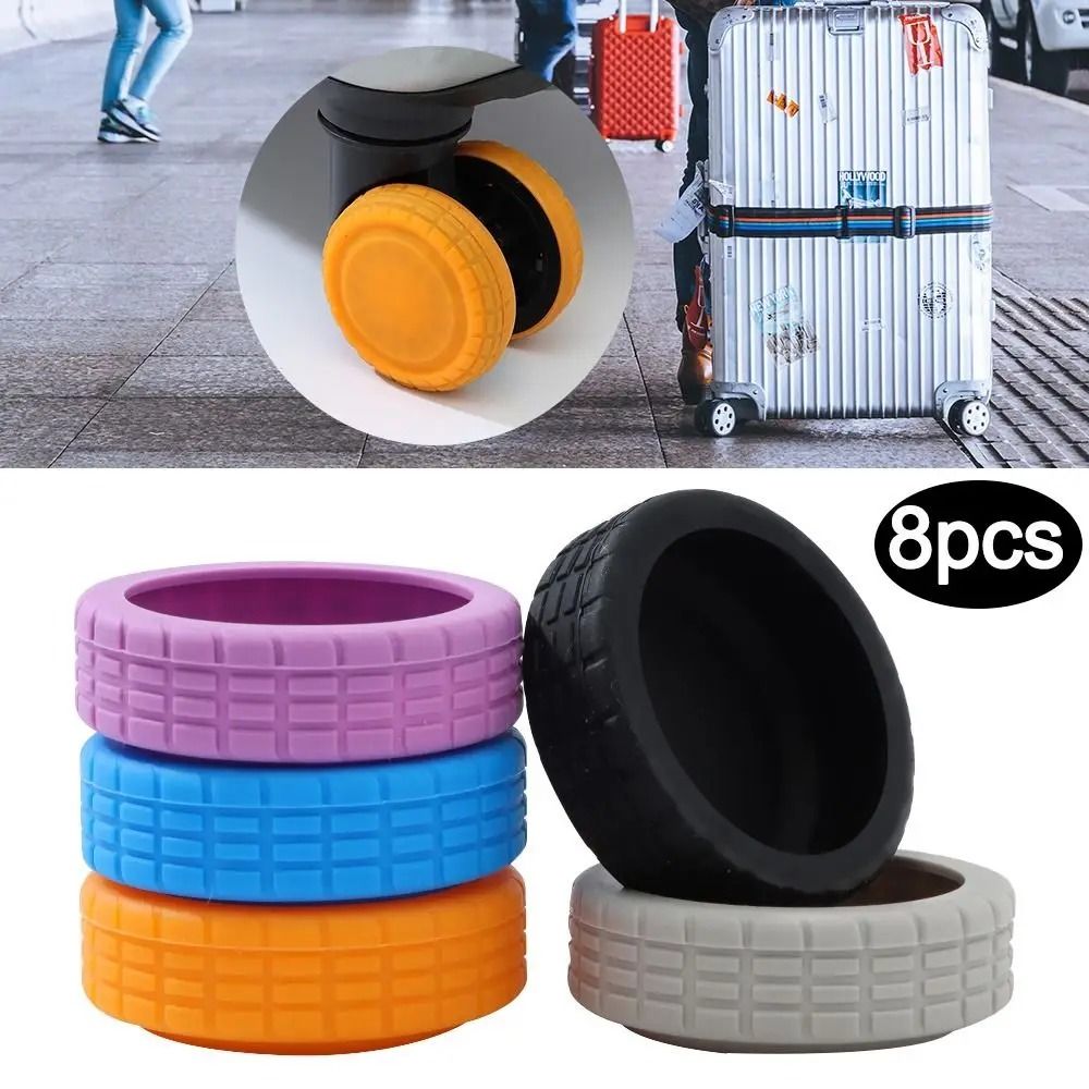 Silicone Silent Luggage Wheel Protector | Noise-Reduction & Wear-Resistant Cover for Trolley Casters