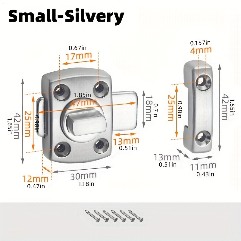 Double Sided Gate Hardware, Safety Lock Gate Latch Slide Bolt