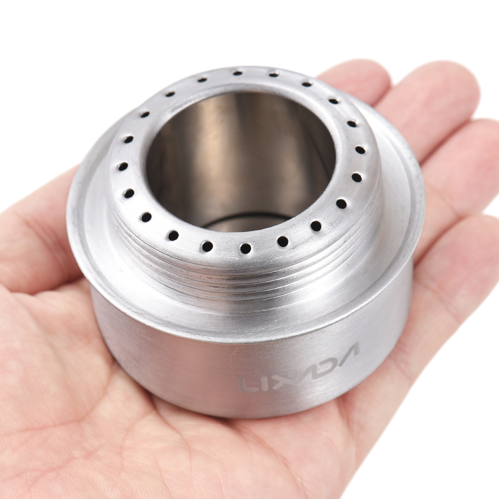 Portable Alcohol Stove with Lid and Cross Stand Ultralight Aluminum Alloy Stove for Camping, Hiking, and Backpacking