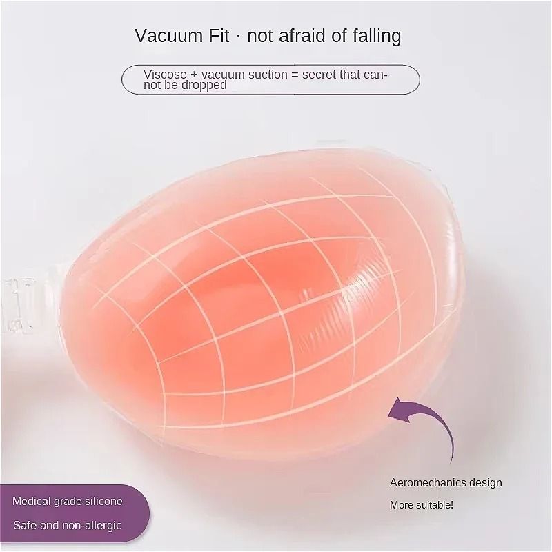 Silicone Invisible Push Up Strapless Bra Stealth Backless Breast Enhancer