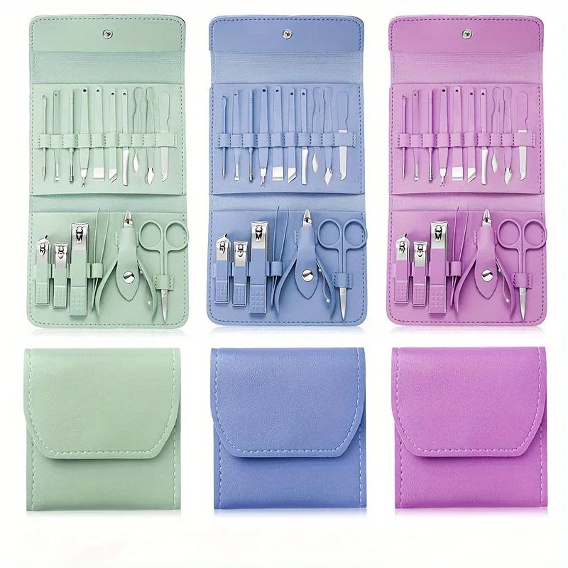 Professional Manicure Set & Nail Clippers Set – 16-Piece Pedicure Tool Kit with Travel Case