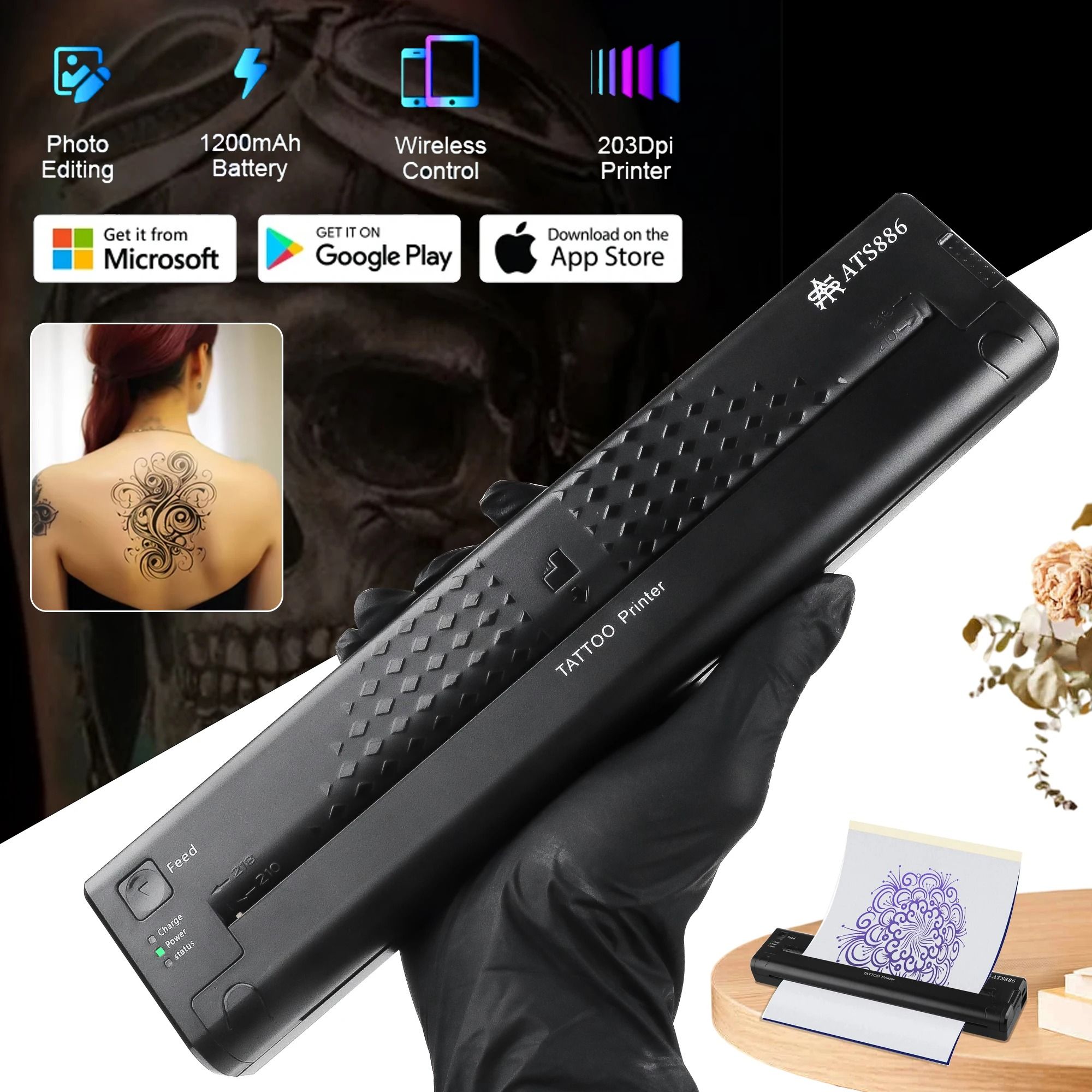 Professional Portable Tattoo Transfer Printer Machine Kit