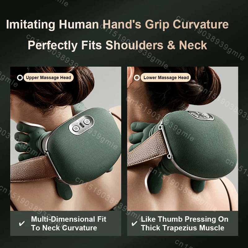 TheraRelief Heated Shiatsu Neck and Shoulder Massager with Deep Tissue Kneading
