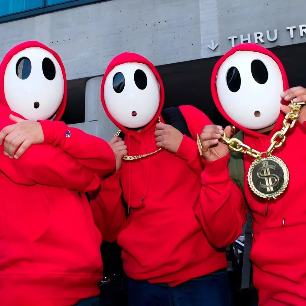 Shy Guy Cosplay Mask Funny Cartoon Costume Party Mask