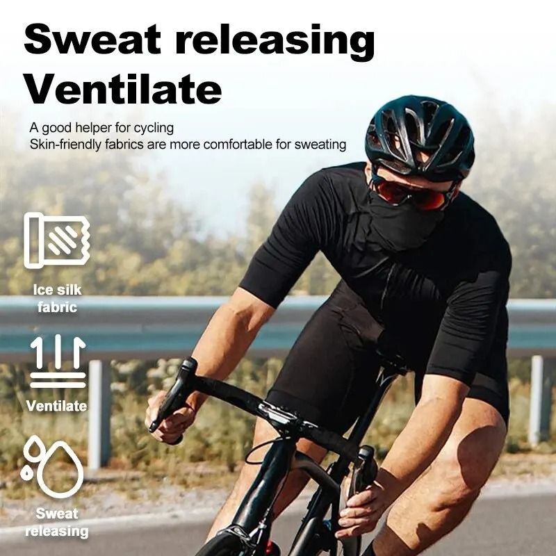Summer Ice Silk Cycling Face Mask Neck Gaiter