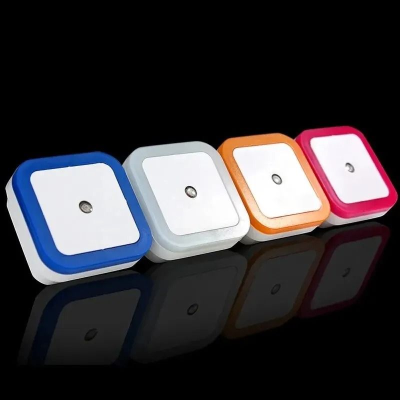 Wireless Sensor LED Night Light Plug In Mini Square Lamp for Bedroom and Hallway