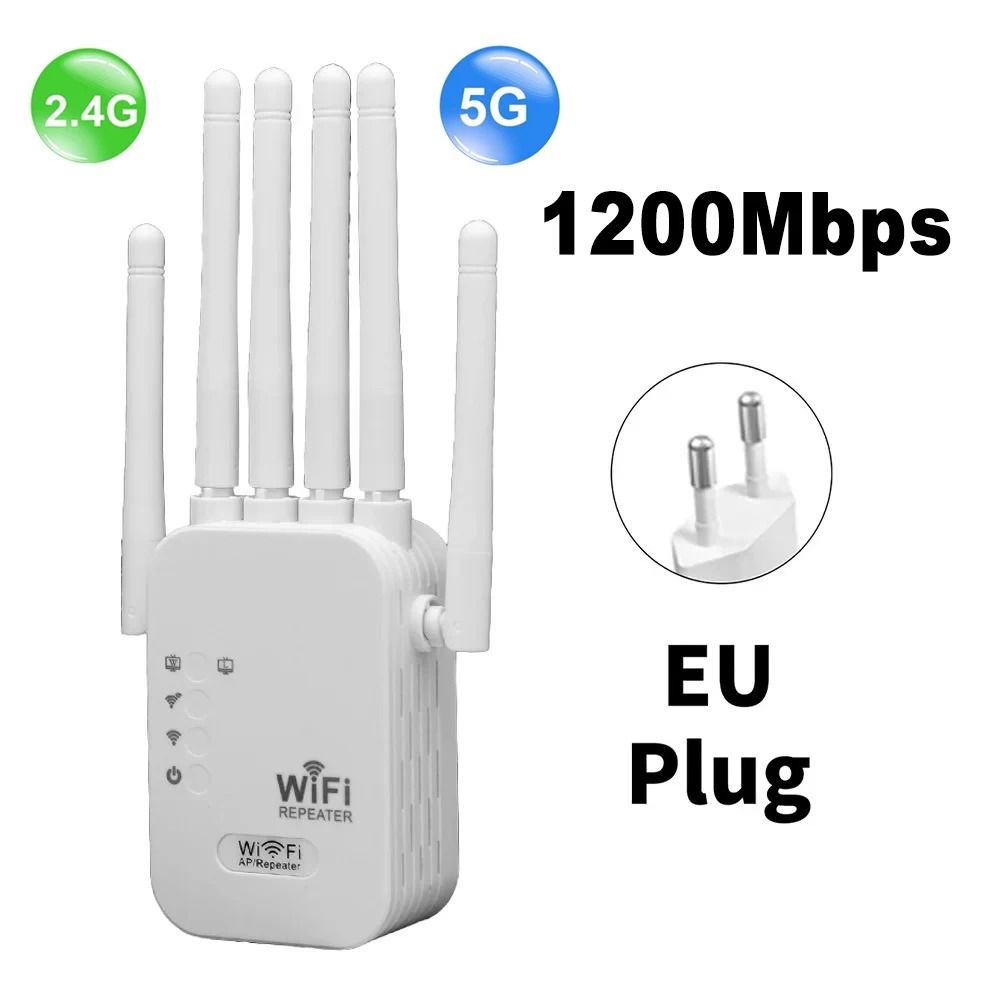 Dual Band Wireless WiFi Repeater and Signal Booster 2.4G and 5G