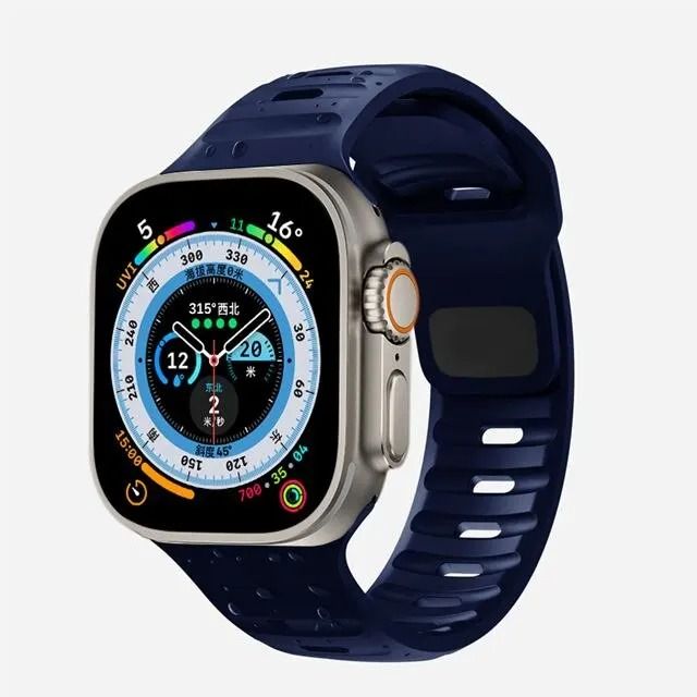Soft silicone Apple Watch band Sport Replacement Strap for iWatch Series Ultra and SE