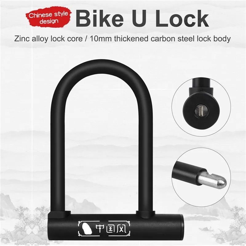 Bicycle U Lock Anti Theft Steel Security Lock for MTB and Road Bikes