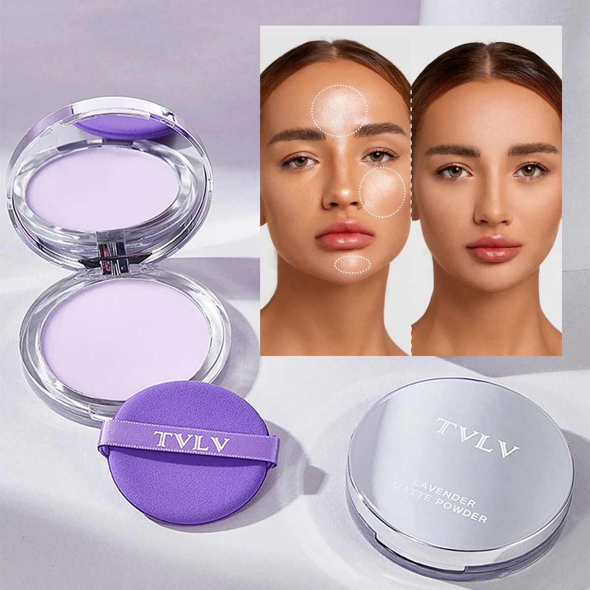Waterproof Violet Cream Stick Powder for Face
