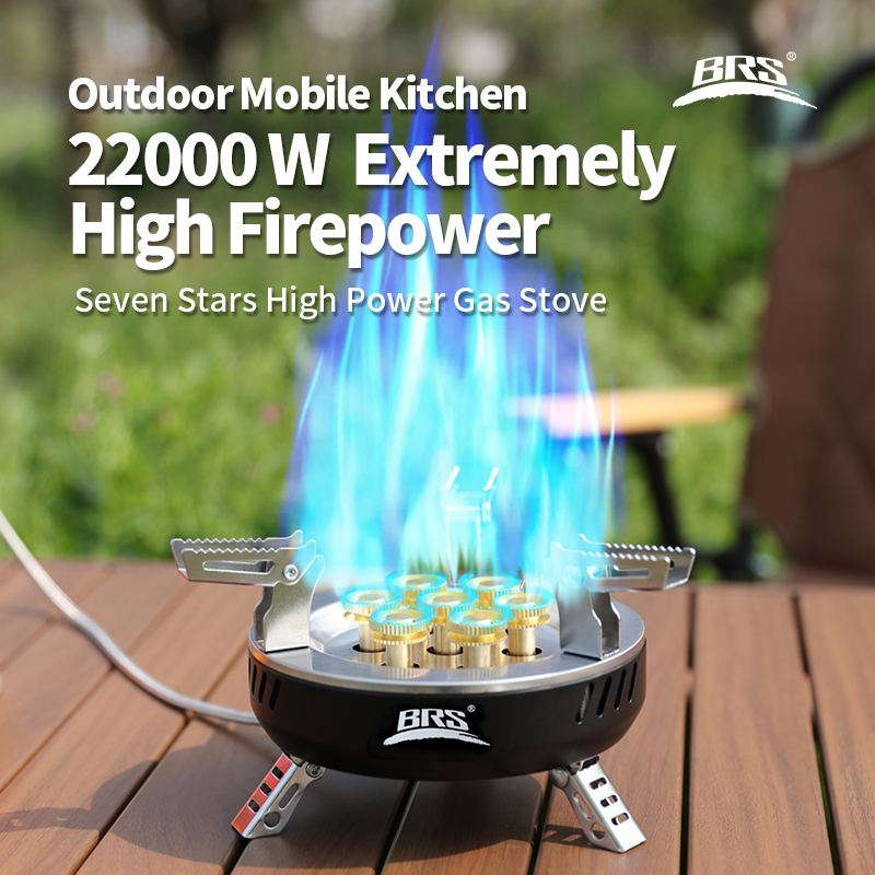 Portable Folding Gas Stove Outdoor Seven Star Stove for Camping, Hiking, and Outdoor Cooking