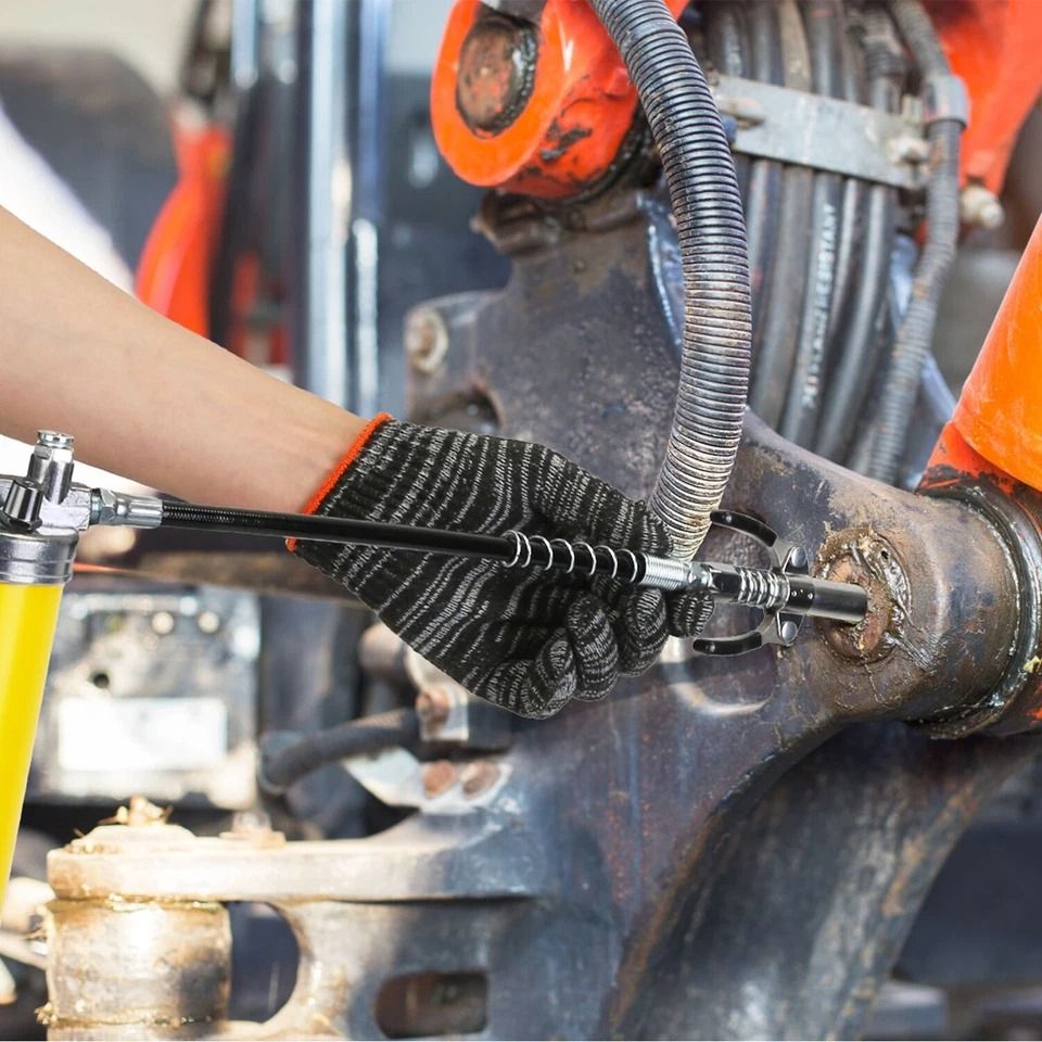 High Pressure Grease Gun Kit, Capacity, Pistol Grip, Flexible Hose, Jaw Couplers