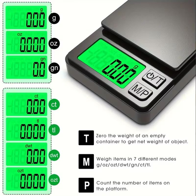ProWeigh Precision Pocket Scale – 1000 g Backlit LCD digital pocket scale