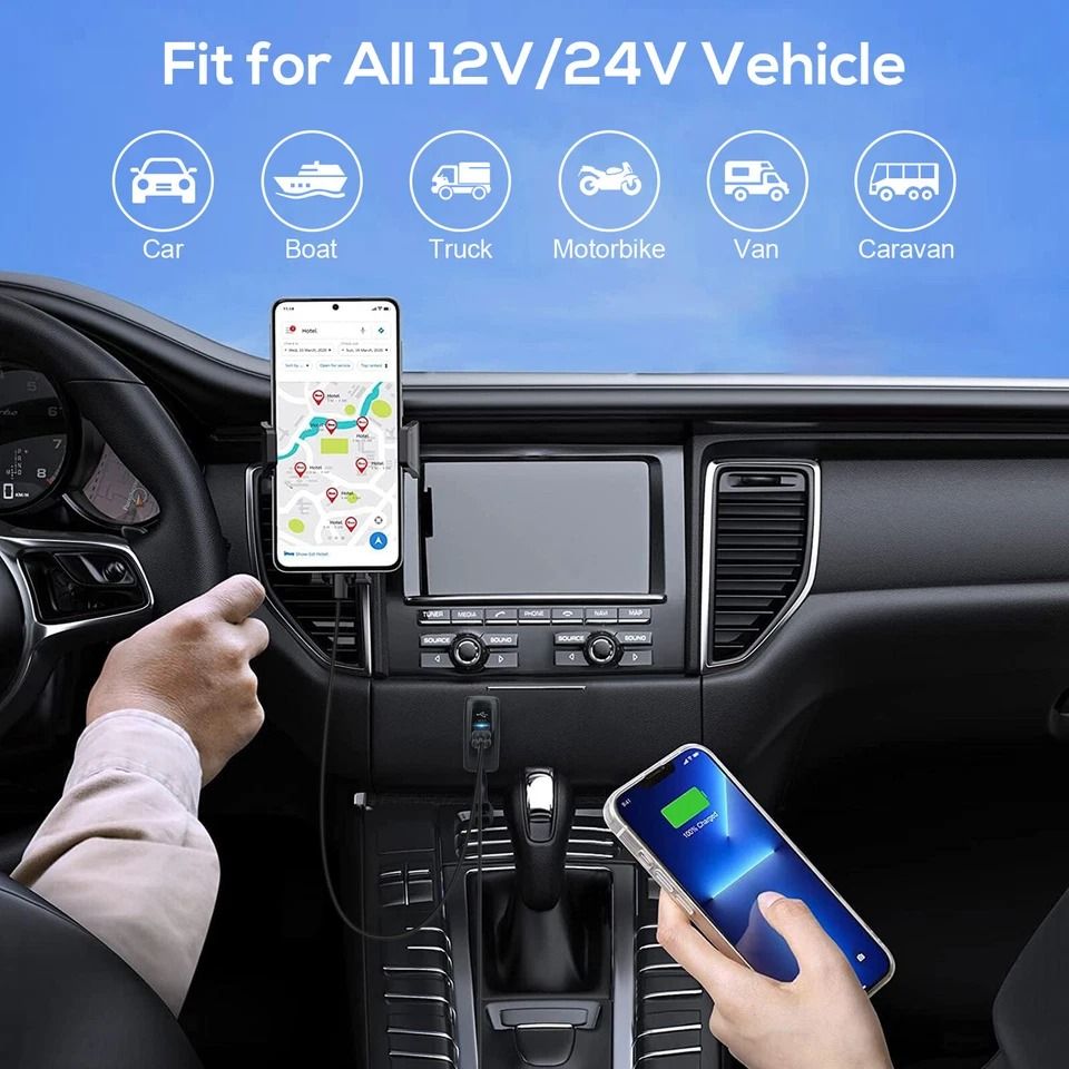 Car Boat Dual USB Fast Charger Outlet Panel Power Socket