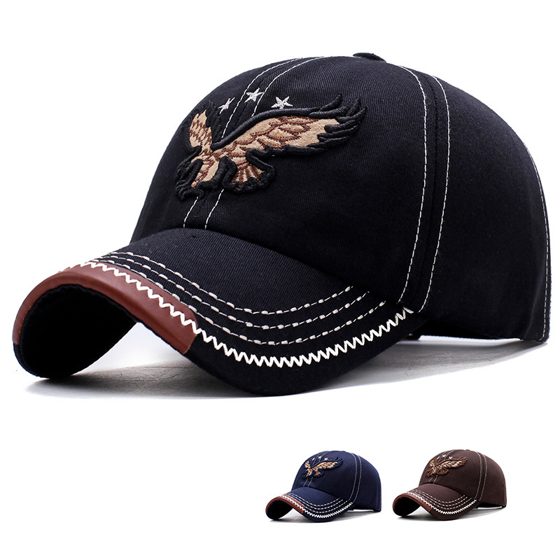 Eagle Embroidered Baseball Cap for Men and Women, Trendy, Four-Season Casual Sun Hat