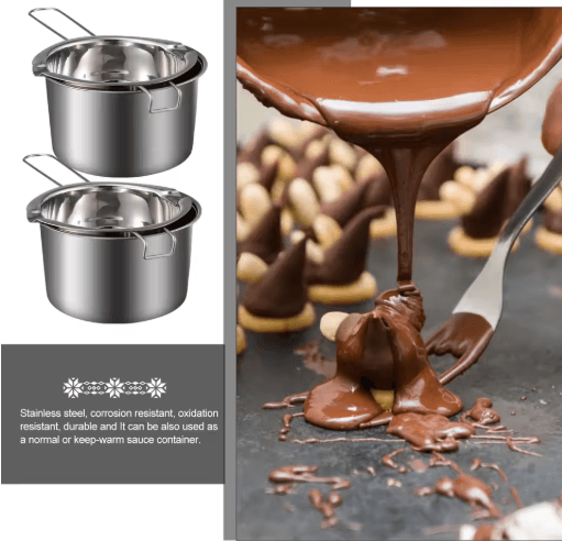 Multi-Use Stainless Steel Double Boiler Pot – Easy chocolate melting pot