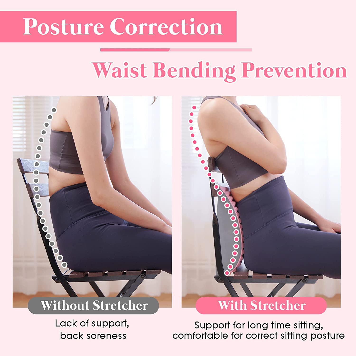 Lower Back Pain Relief Treatment Stretcher, Herniated Disc Posture Corrector Pillow, Back Stretcher Pillow