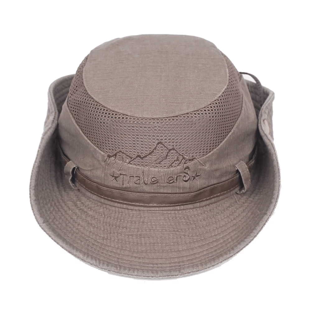 Mens Breathable Outdoor Mesh Bucket Hat for Summer Hiking and Sun Protection