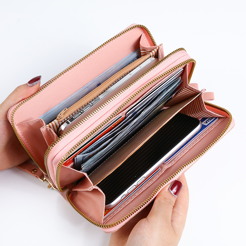 Fashion Embossed Ladies Long Zipper Wallet, New Purse, Large Capacity Mobile Phone Pocket