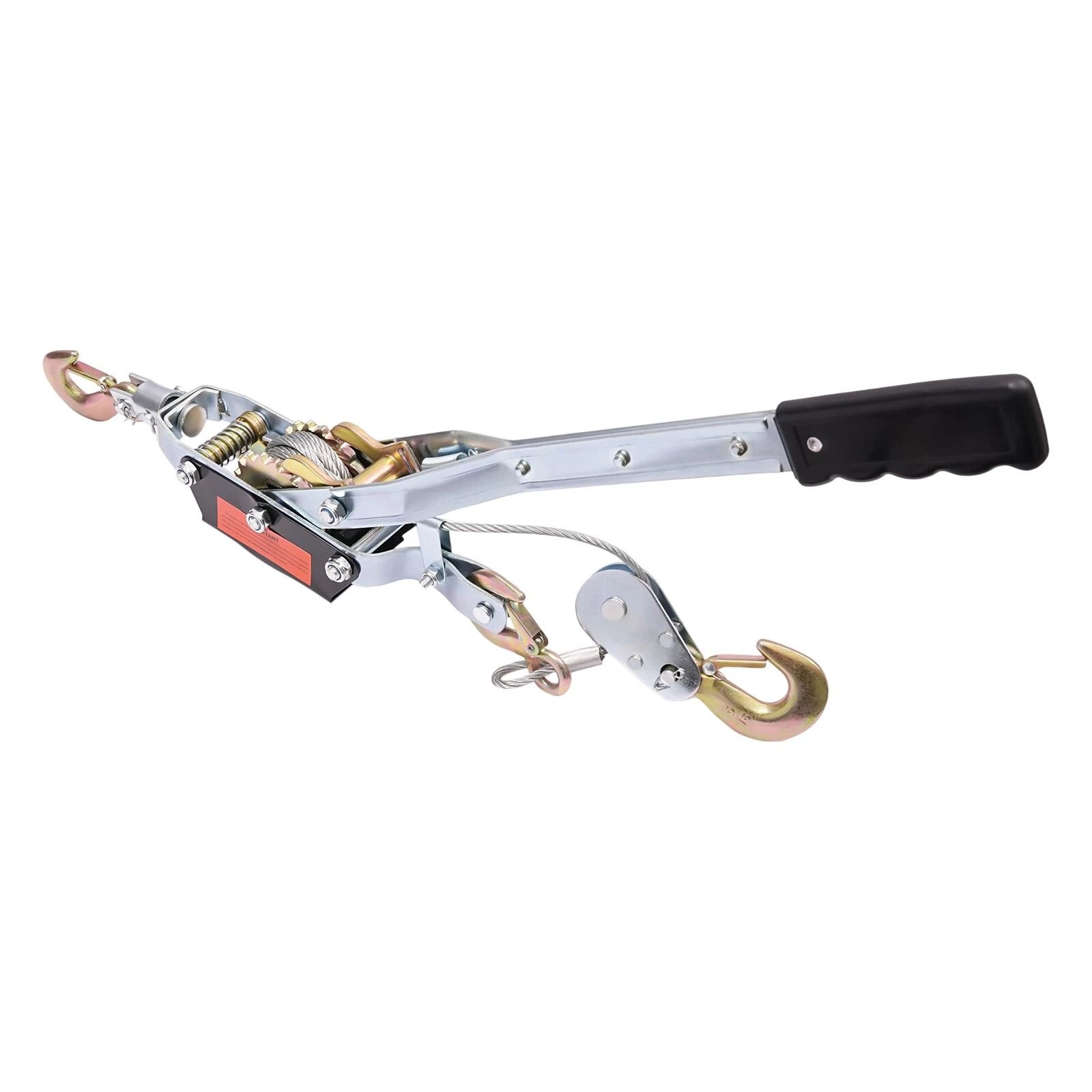 Heavy Duty Hand Puller Hoist, 5 Ton Cable Winch with 3 Hooks