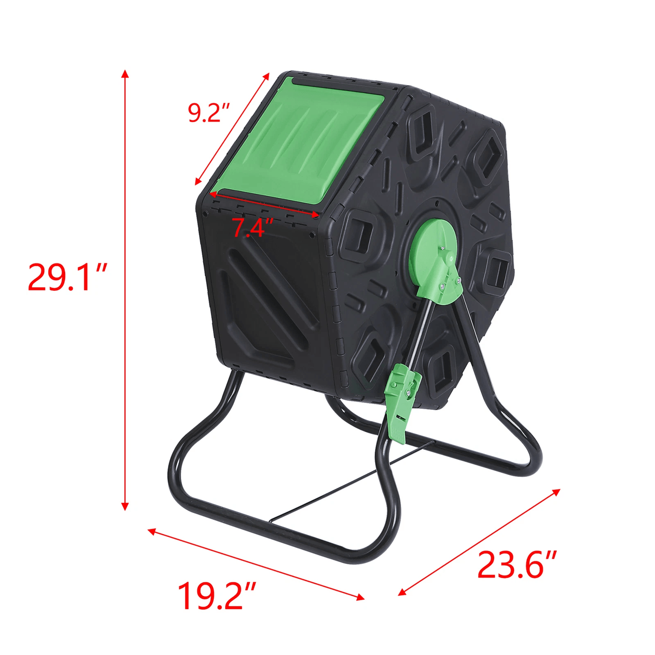 18.5 Gallon Outdoor Compost Tumbler Bin Single Chamber Garden Composter