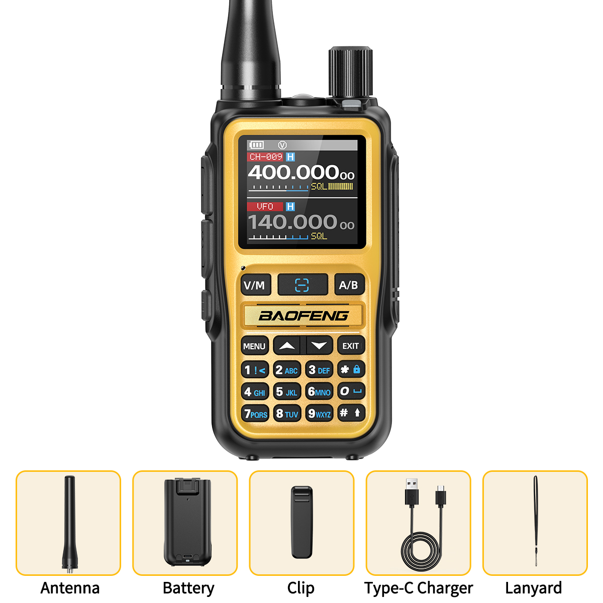 Mini Walkie Talkie Bluetooth Programmable Ham Radio with Dual PTT Long Range Communication