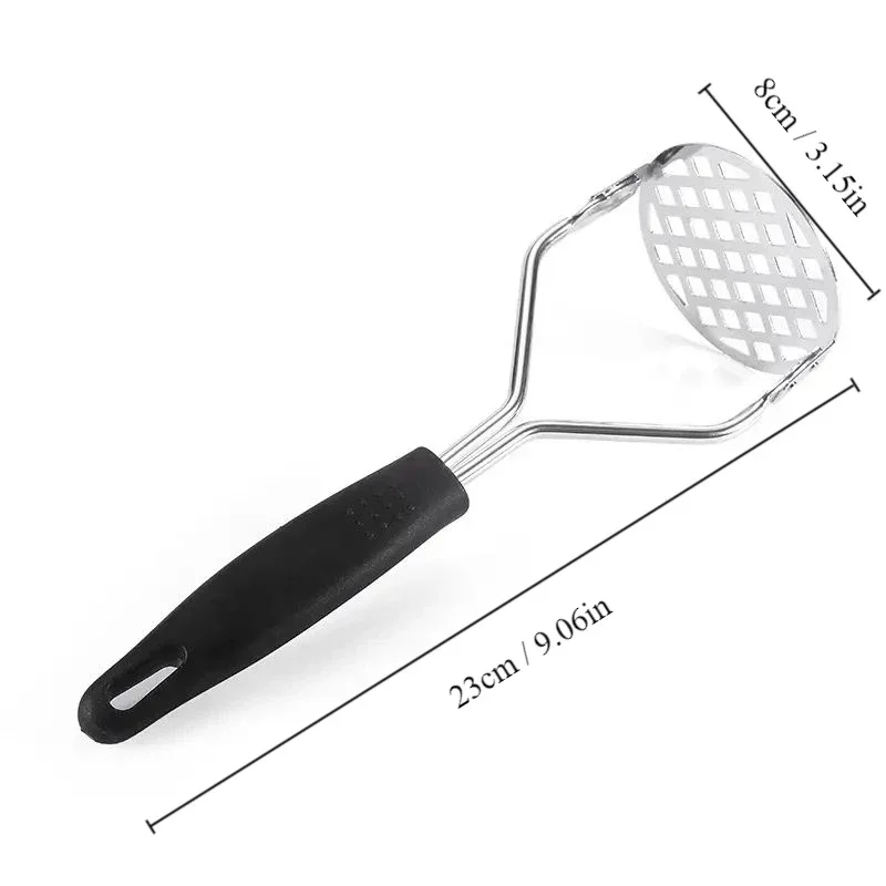 Stainless Steel Potatoes Crusher Kitchen Gadget, Creative Mud Press Masher Puree Juice Maker Tool