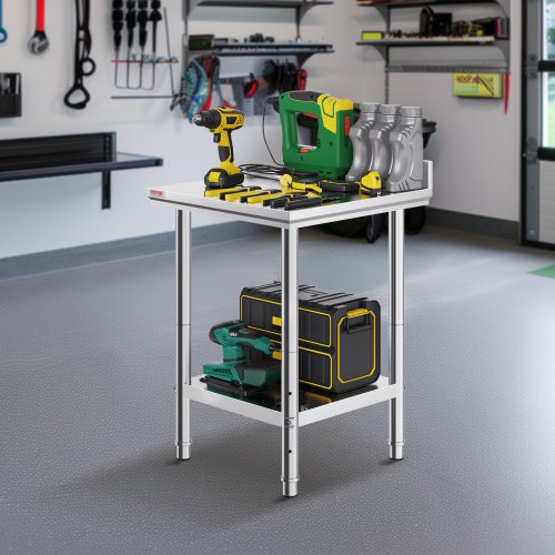 Commercial Stainless Steel Work Table, Heavy Duty Prep Bench for Kitchen, Restaurant, Catering, and Food Service Use