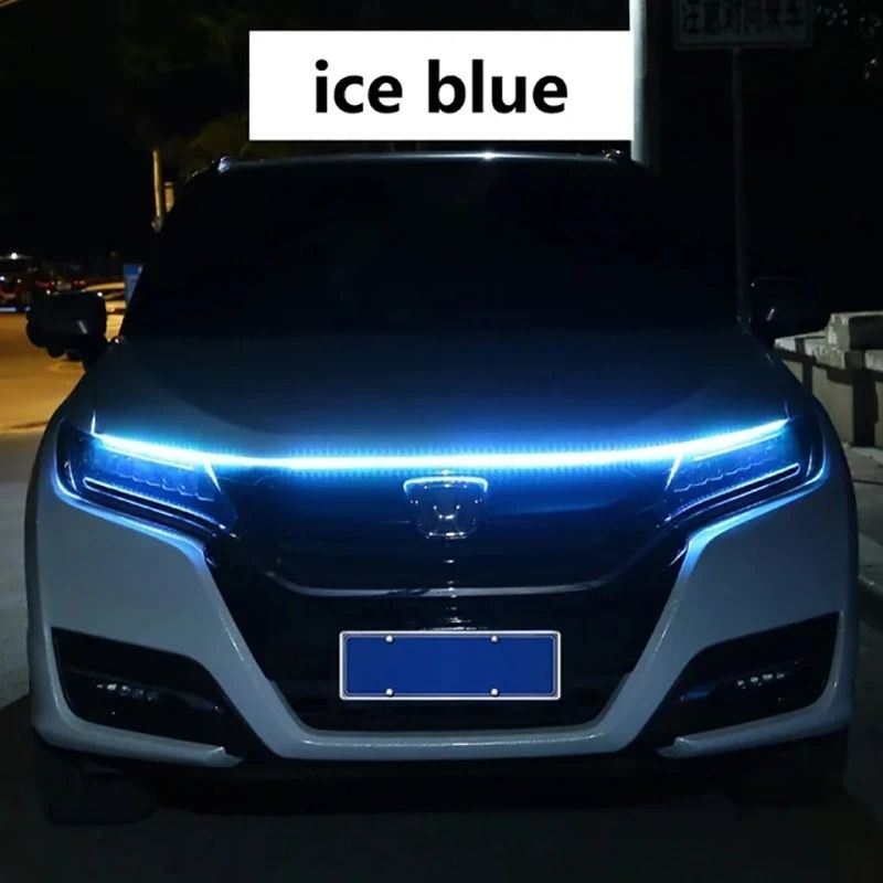 150cm LED Daytime Running Light Car Hood Light Strip DRL Ambient Engine Hood LED