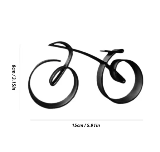 Minimalist Acrylic Bicycle Sculpture Modern Bicycle Desk Decor for Home & Office