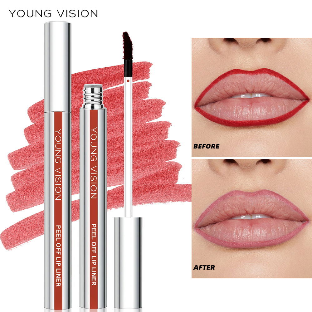 Tear Off Lip Liner, Peel Off Lip Liner Matte, Smudge Free Hook and Loop Lip Pencil, Long Lasting Makeup Pencil
