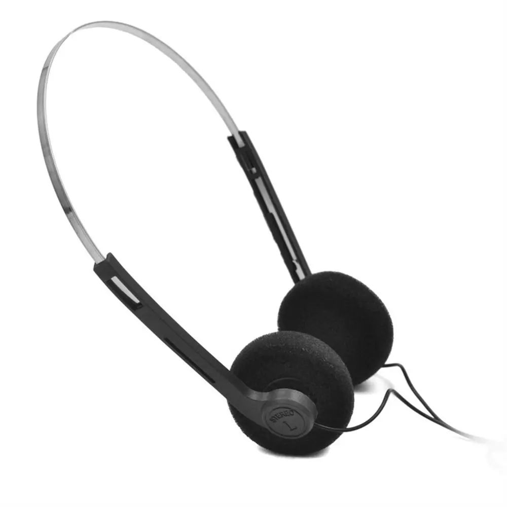 Vintage Retro Wired Over Ear Headphones with 3.5mm Stereo Sound
