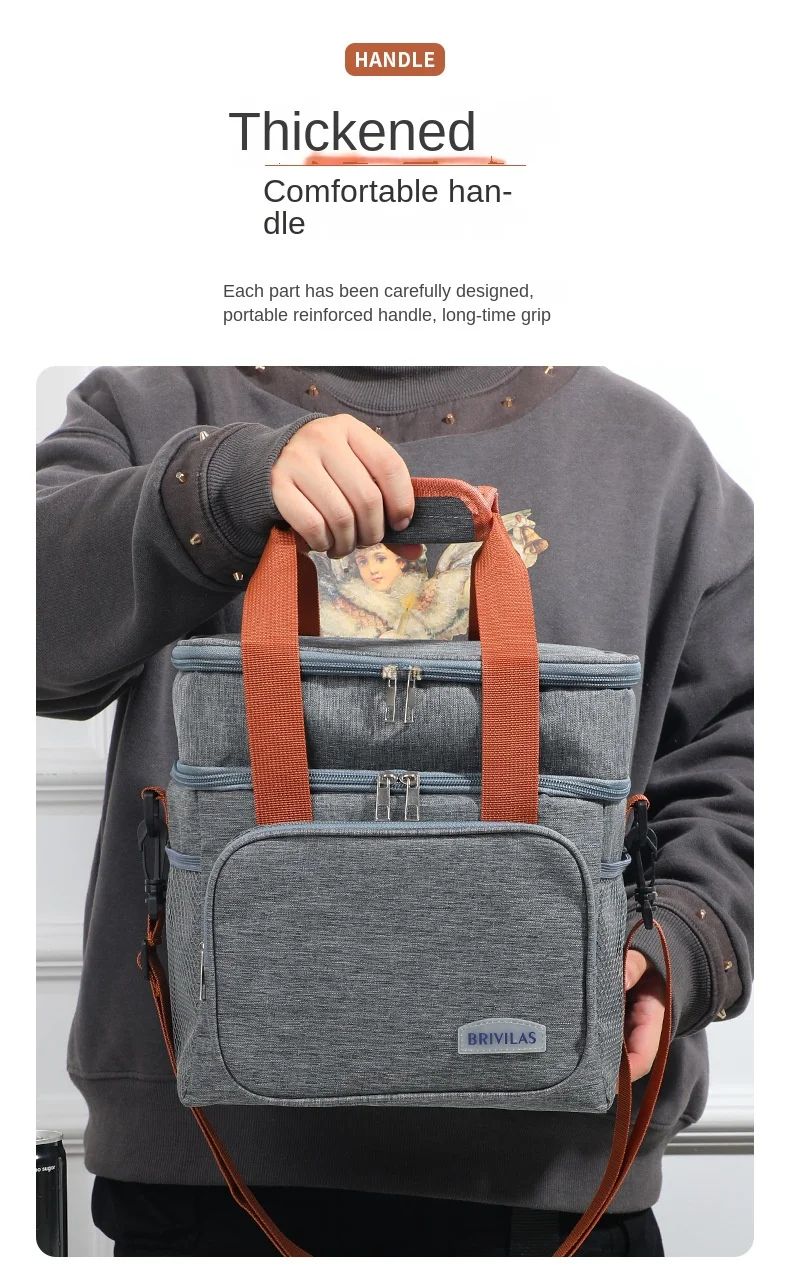 Double Layer Thermal Picnic Lunch Bag