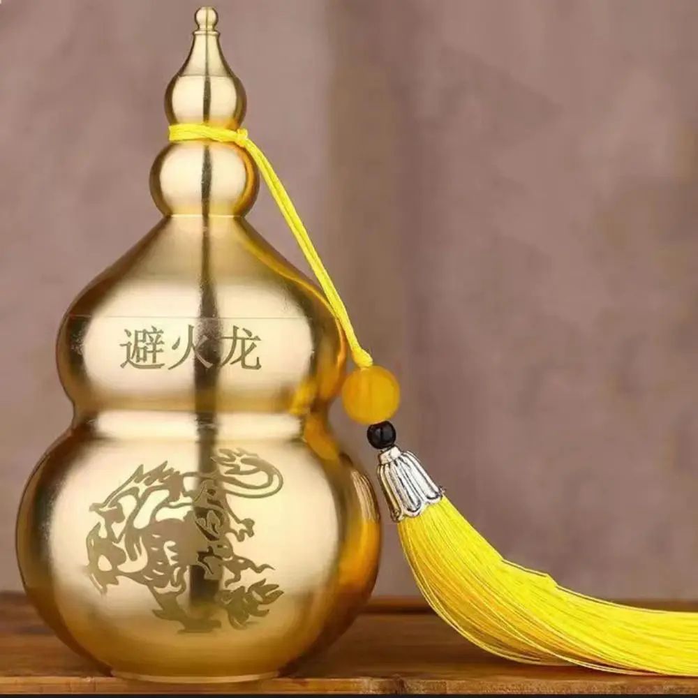 Brass Feng Shui Wu Lou Gourd Statue