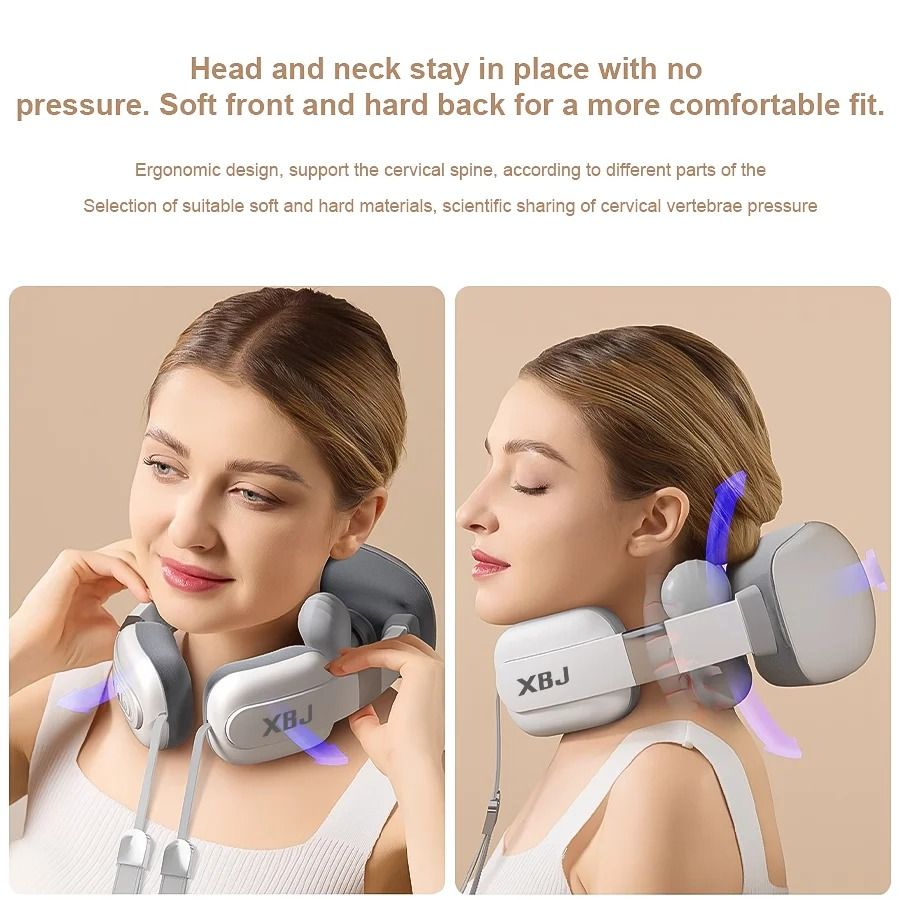ThermaKnead Neck and Shoulder Massage Shawl Heated 3D Kneading Neck Massager Adjustable Muscle Relief Wrap
