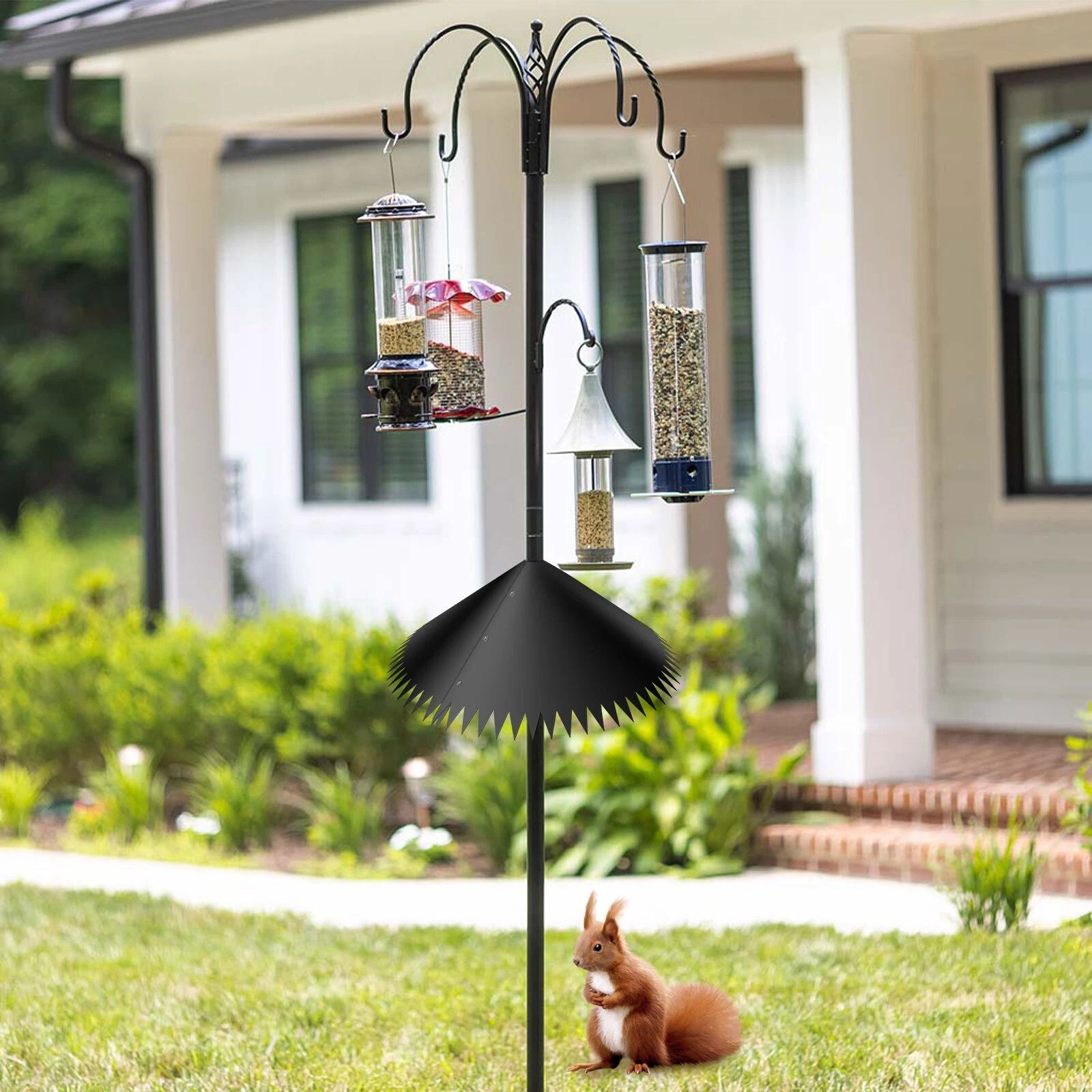 Squirrel Proof Baffle, Large Around-wrap Squirrel Baffles for Bird Feeder Protection, Weather-Resistant