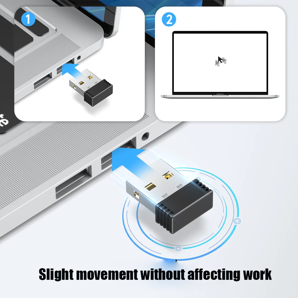 Wireless Mouse Jiggler USB Port Shaker Wiggler Mover, Keeps Computer Awake Automatic for Laptop Undetectable Use